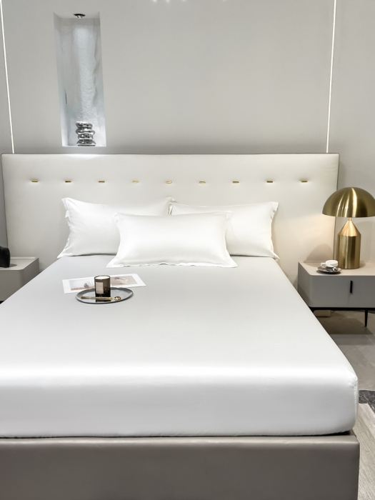 91家纺网 家纺一手货源 找家纺 涵宸 2023新款天丝ᵀᴹ纯色-单床笠 古董白