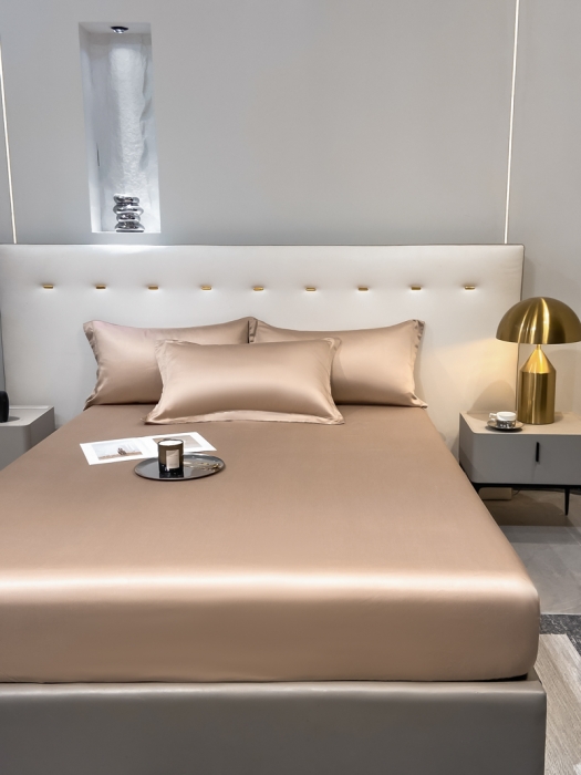 91家纺网 家纺一手货源 找家纺 涵宸 2023新款天丝ᵀᴹ纯色-单床笠 可可棕