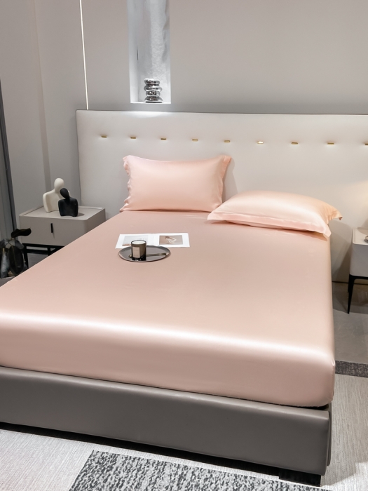 91家纺网 家纺一手货源 找家纺 涵宸 2023新款天丝ᵀᴹ纯色-单床笠 蜜桃粉