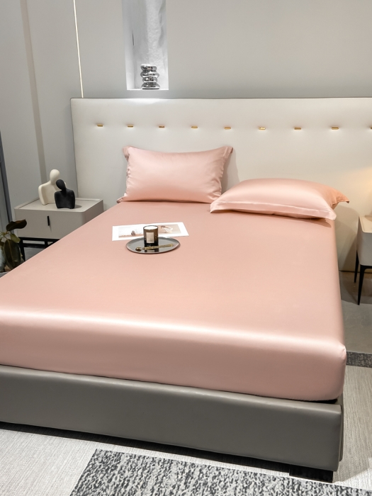 91家纺网 家纺一手货源 找家纺 涵宸 2023新款天丝ᵀᴹ纯色-单床笠 香奈粉