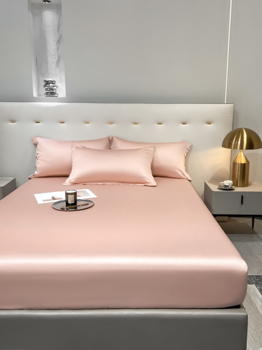 91家纺网 家纺一手货源 找家纺 涵宸 2023新款天丝ᵀᴹ纯色-单床笠 香奈粉