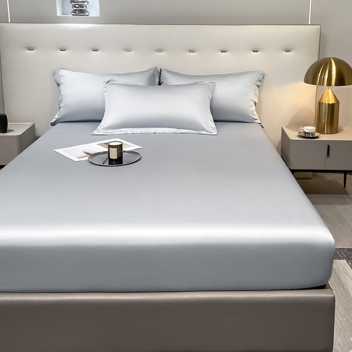 91家纺网 家纺一手货源 找家纺 涵宸 2023新款天丝ᵀᴹ纯色-单床笠 星辰兰