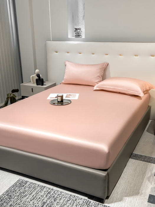 91家纺网 家纺一手货源 找家纺 涵宸 2023新款天丝ᵀᴹ纯色-单床笠 香奈粉