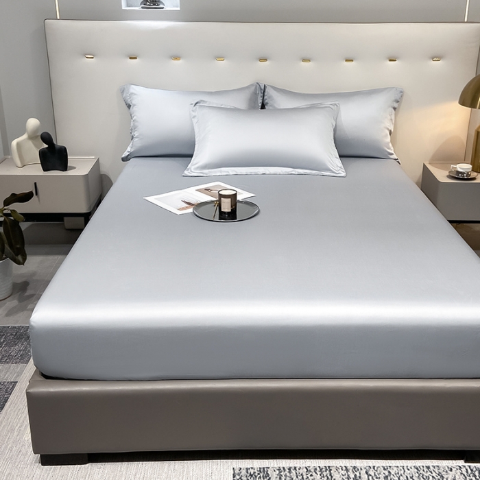 91家纺网 家纺一手货源 找家纺 涵宸 2023新款天丝ᵀᴹ纯色-单床笠 星辰兰