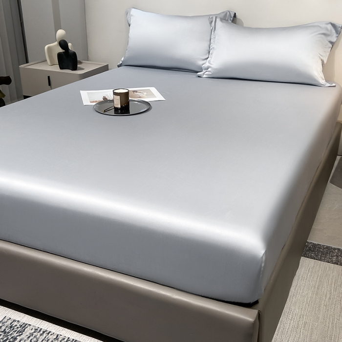 91家纺网 家纺一手货源 找家纺 涵宸 2023新款天丝ᵀᴹ纯色-单床笠 星辰兰