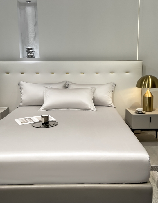 91家纺网 家纺一手货源 找家纺 涵宸 2023新款天丝ᵀᴹ纯色-单床笠 大地灰