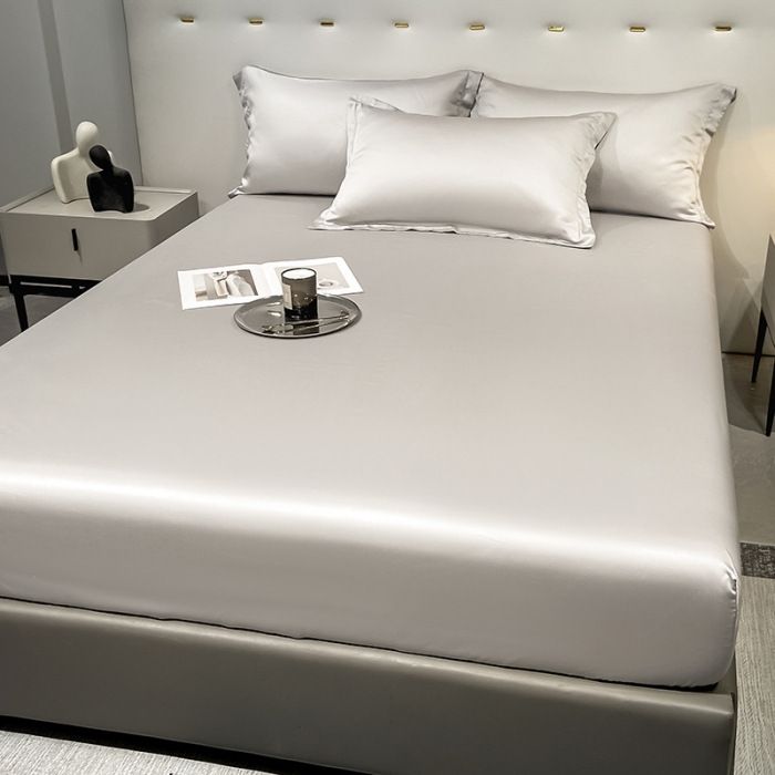 91家纺网 家纺一手货源 找家纺 涵宸 2023新款天丝ᵀᴹ纯色-单床笠 大地灰