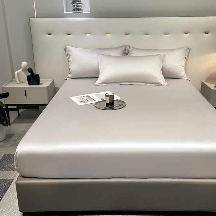 91家纺网 家纺一手货源 找家纺 涵宸 2023新款天丝ᵀᴹ纯色-单床笠 大地灰