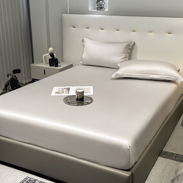 91家纺网 家纺一手货源 找家纺 涵宸 2023新款天丝ᵀᴹ纯色-单床笠 大地灰