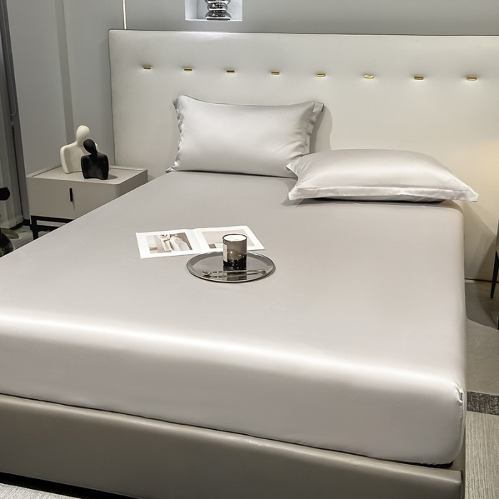 91家纺网 家纺一手货源 找家纺 涵宸 2023新款天丝ᵀᴹ纯色-单床笠 大地灰