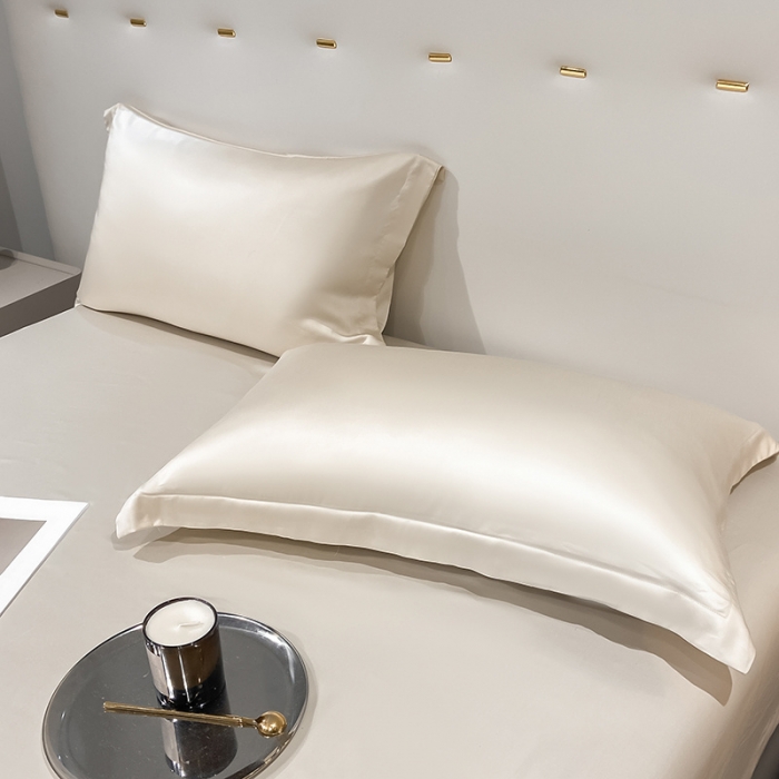 91家纺网 家纺一手货源 找家纺 涵宸 2023新款天丝ᵀᴹ纯色-单床笠 奶昔