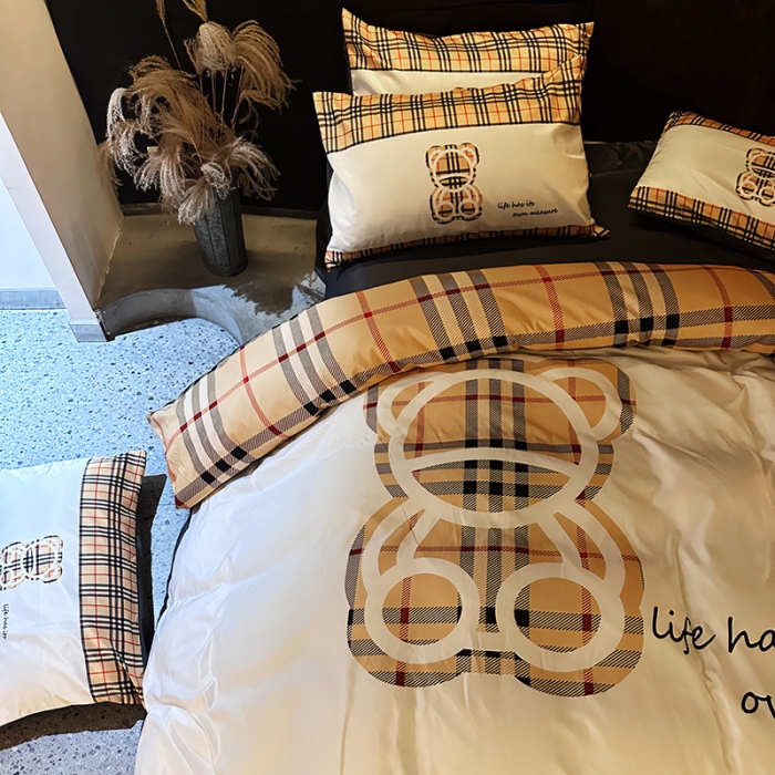 91家纺网 家纺一手货源 找家纺 丽斐 2023新款水洗真丝进口天丝数码印花冰丝四件套 巴宝