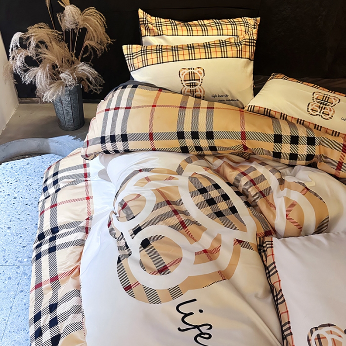 91家纺网 家纺一手货源 找家纺 丽斐 2023新款水洗真丝进口天丝数码印花冰丝四件套 巴宝