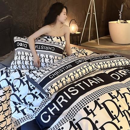 丽斐 2023新款水洗真丝进口天丝数码印花冰丝四件套 格调