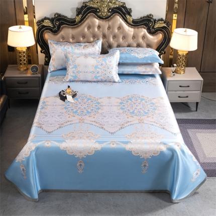 91家纺网 家纺一手货源 找家纺 安琪 2025新款大版冰丝凉席两件套三件套 北欧印象