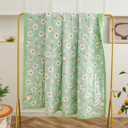 91家纺网 家纺一手货源 找家纺 爱派2023新款水洗棉印花夏被夏凉被空调被被子被芯 缤纷花朵