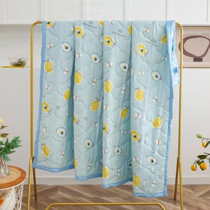 爱派2023新款水洗棉印花夏被夏凉被空调被被子被芯 夏日柠檬