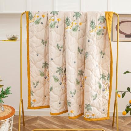 爱派2023新款水洗棉印花夏被夏凉被空调被被子被芯 长颈鹿