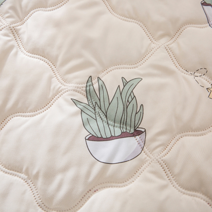 91家纺网 家纺一手货源 找家纺 爱派2023新款水洗棉印花夏被夏凉被空调被被子被芯 仙人球