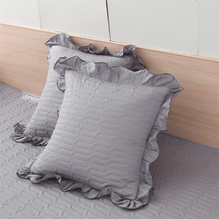 91家纺网 家纺一手货源 找家纺 美优兰 2025新款全棉防滑榻榻米炕垫纯棉床盖三件套 冰岛灰