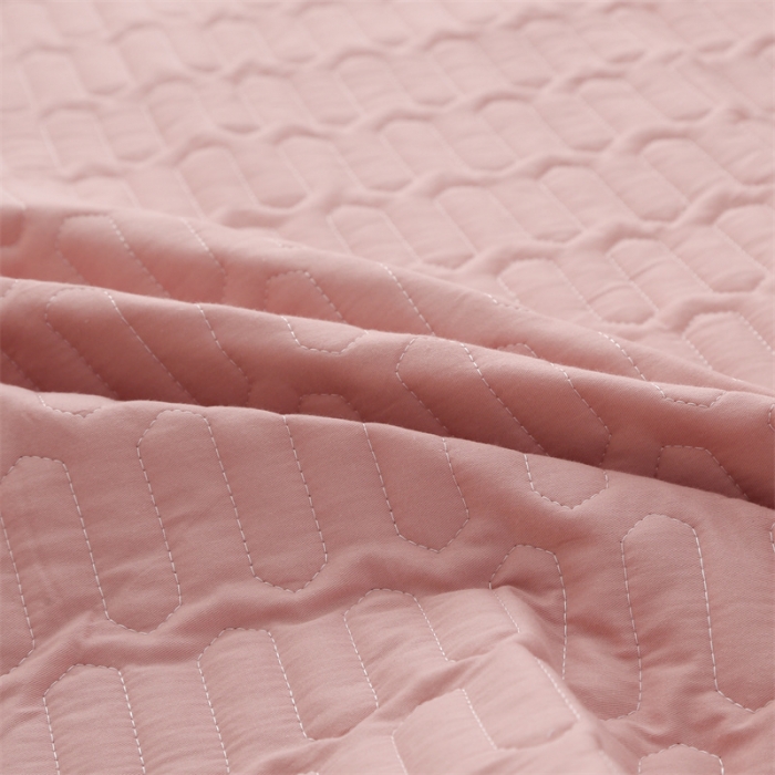 91家纺网 家纺一手货源 找家纺 美优兰 2025新款全棉防滑榻榻米炕垫纯棉床盖三件套 樱桃粉