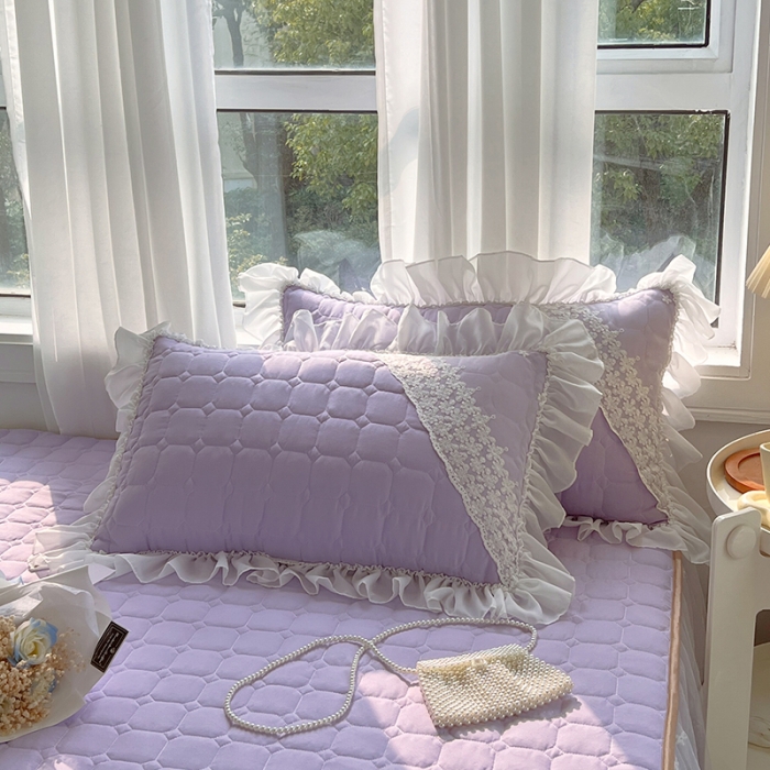 91家纺网 家纺一手货源 找家纺 （总）罗艺轩 2024新款 泡泡纱夹棉床裙白雪公主系列