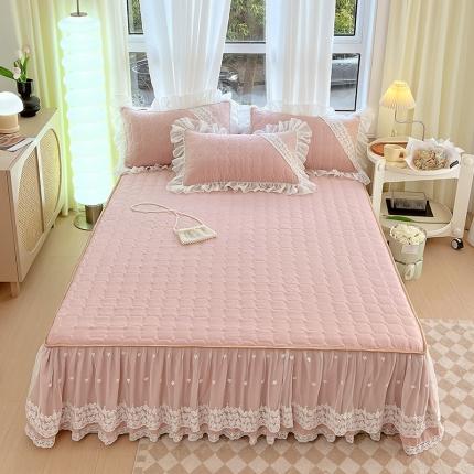 罗艺轩 2024新款 泡泡纱夹棉床裙白雪公主系列 美人玉