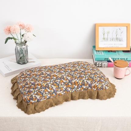 91家纺网 家纺一手货源 找家纺 （总）枕之坊 2023新款小清新花边荞麦枕 35*55CM