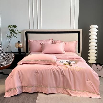 91家纺网 家纺一手货源 找家纺 （总）吾诺 2023 金边刺绣夏被四件套