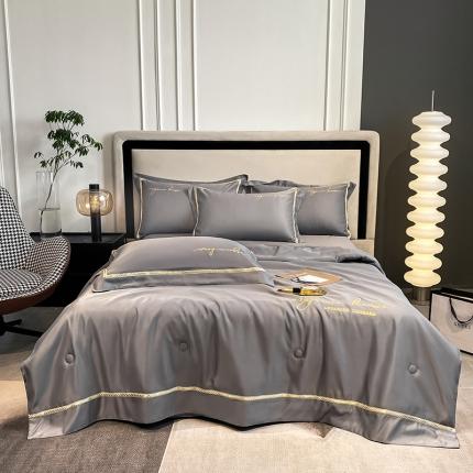 91家纺网 家纺一手货源 找家纺 （总）吾诺 2023 金边刺绣夏被四件套