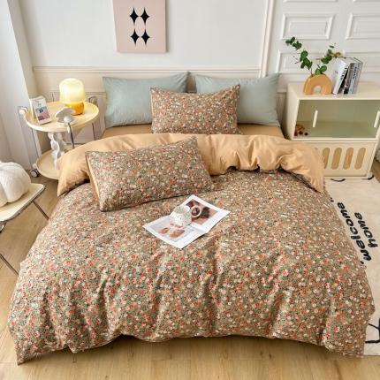 91家纺网 家纺一手货源 找家纺 （总）柠馨 2023新款 13376全棉印花三件套学生季三件套