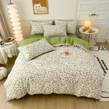 91家纺网 家纺一手货源 找家纺 （总）柠馨 2023新款 13376全棉印花三件套学生季三件套