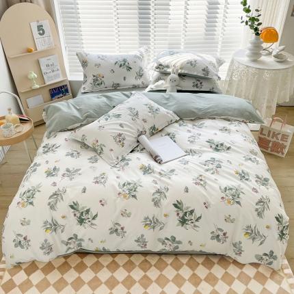 91家纺网 家纺一手货源 找家纺 （总）柠馨 2023新款 13376全棉印花三件套学生季三件套