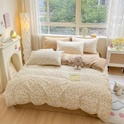 91家纺网 家纺一手货源 找家纺 （总）柠馨 2023新款 13376全棉印花三件套学生季三件套