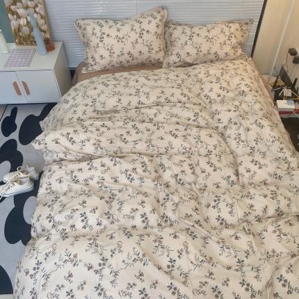 91家纺网 家纺一手货源 找家纺 （总）柠馨 2023新款 13376全棉印花三件套学生季三件套