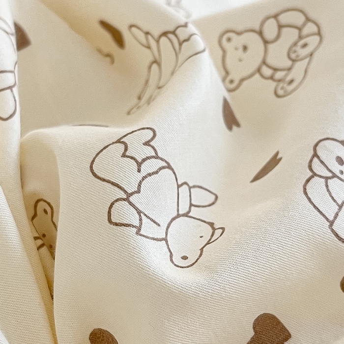 91家纺网 家纺一手货源 找家纺 柠馨 2023新款 13376全棉印花三件套学生季三件套 爱心小熊