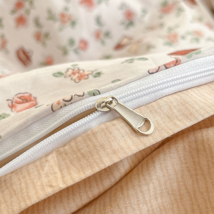 91家纺网 家纺一手货源 找家纺 柠馨 2023新款 13376全棉印花三件套学生季三件套 田园兔