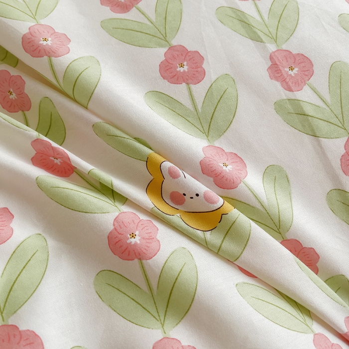 91家纺网 家纺一手货源 找家纺 柠馨 2023新款 13376全棉印花三件套学生季三件套 温妮