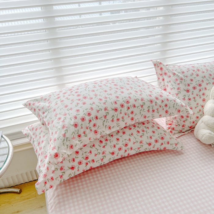 91家纺网 家纺一手货源 找家纺 柠馨 2023新款 13376全棉印花三件套学生季三件套 柒月