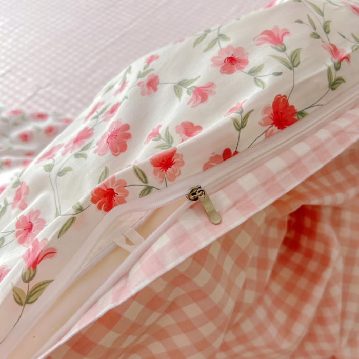 91家纺网 家纺一手货源 找家纺 柠馨 2023新款 13376全棉印花三件套学生季三件套 柒月