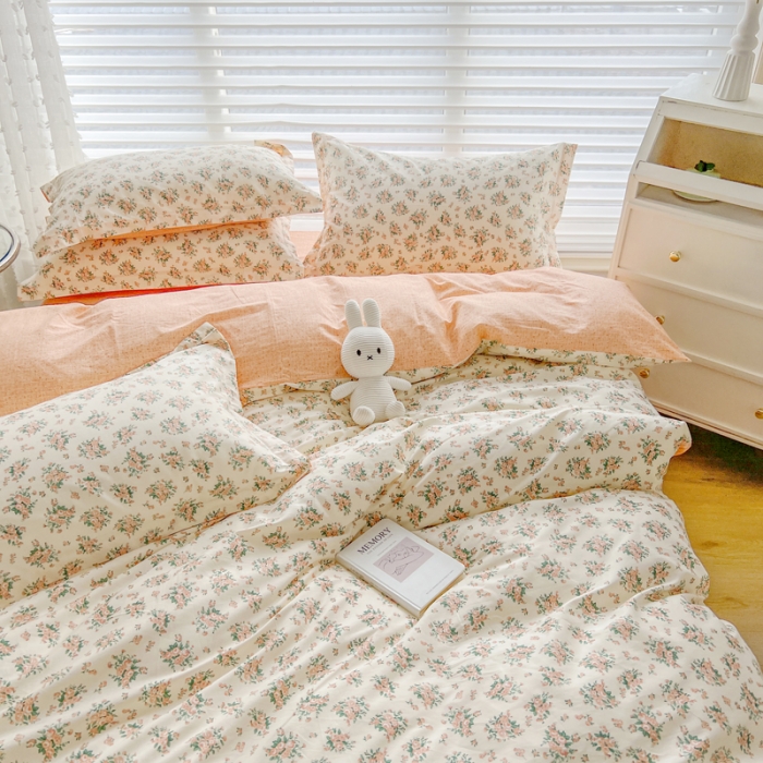 91家纺网 家纺一手货源 找家纺 柠馨 2023新款 13376全棉印花三件套学生季三件套 暖阳