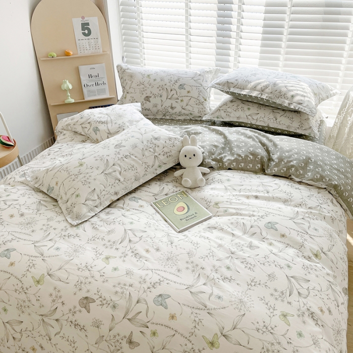 91家纺网 家纺一手货源 找家纺 柠馨 2023新款 13376全棉印花三件套学生季三件套 俊秀