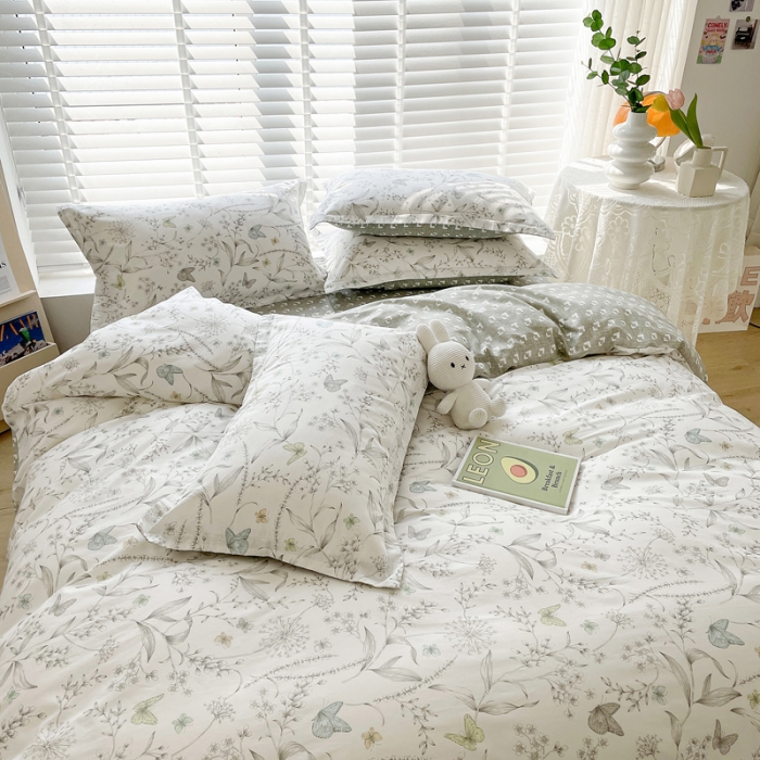 91家纺网 家纺一手货源 找家纺 柠馨 2023新款 13376全棉印花三件套学生季三件套 俊秀