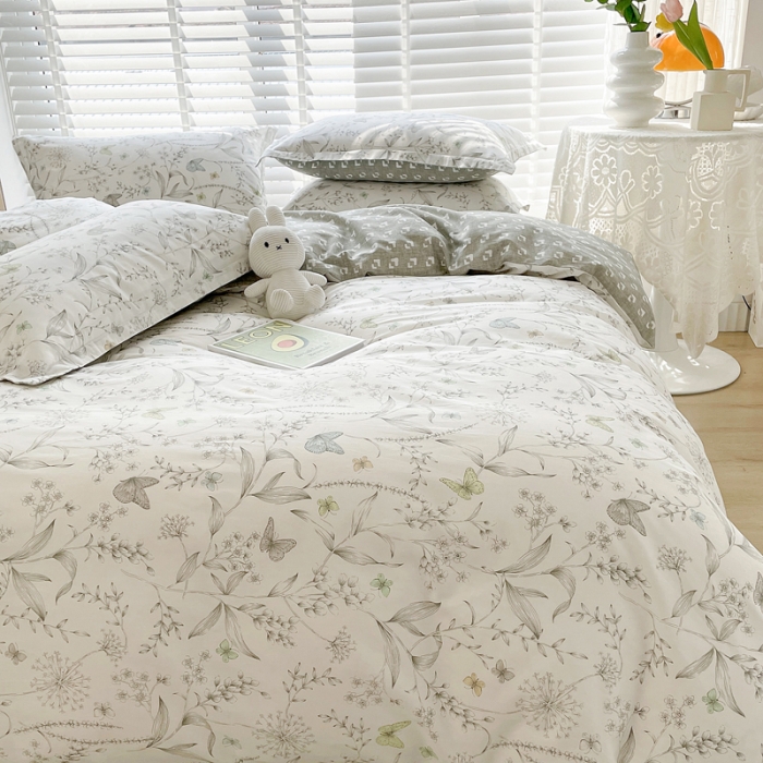 91家纺网 家纺一手货源 找家纺 柠馨 2023新款 13376全棉印花三件套学生季三件套 俊秀