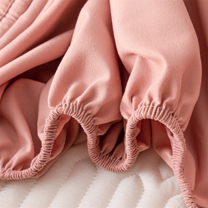 91家纺网 家纺一手货源 找家纺 鑫钰 2023新款经典款防水床笠 金典款-豆沙