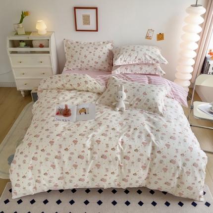 柠馨 2023新款 13376全棉印花三件套学生季三件套 彩虹考拉