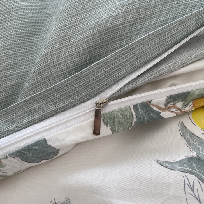 91家纺网 家纺一手货源 找家纺 柠馨 2023新款 13376全棉印花三件套学生季三件套 静叶