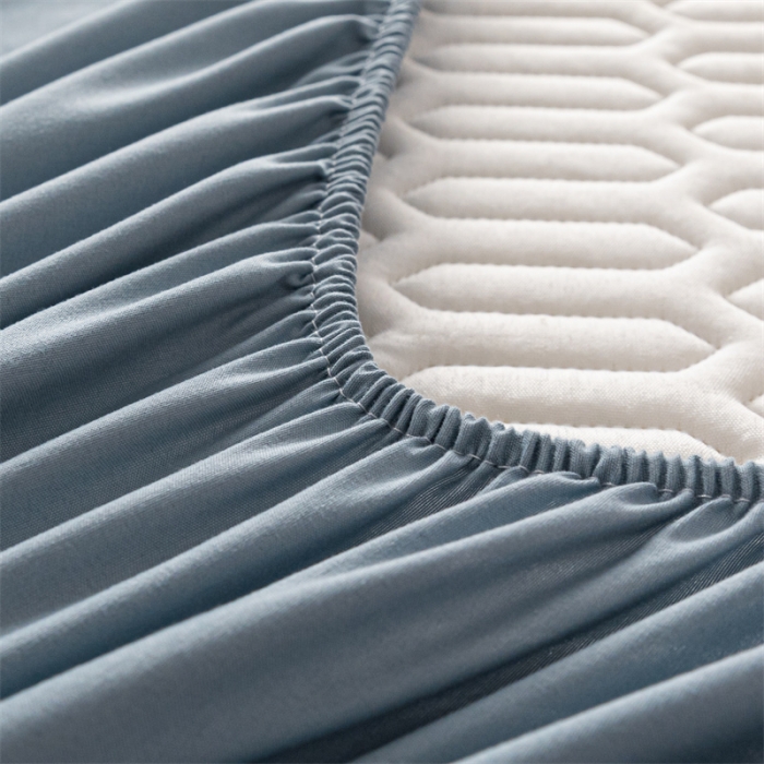 91家纺网 家纺一手货源 找家纺 鑫钰 2023新款经典款防水床笠 金典款-湖蓝