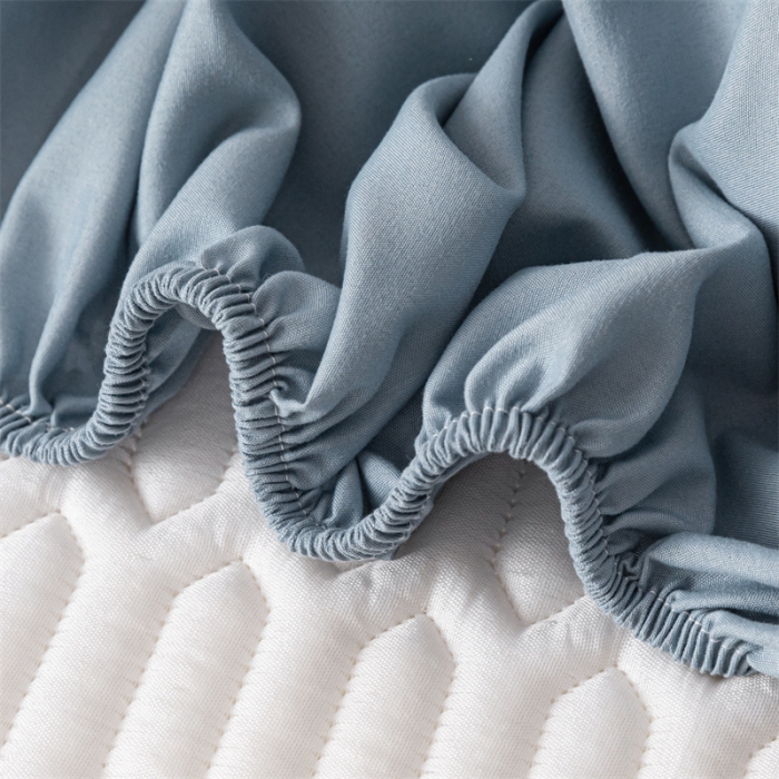 91家纺网 家纺一手货源 找家纺 鑫钰 2023新款经典款防水床笠 金典款-湖蓝