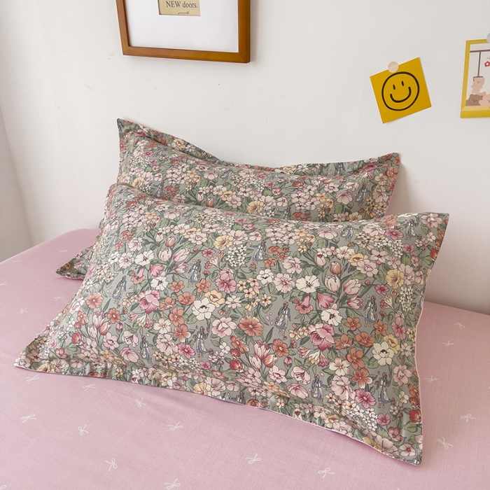 91家纺网 家纺一手货源 找家纺 柠馨 2023新款 13376全棉印花三件套学生季三件套 优优仙子